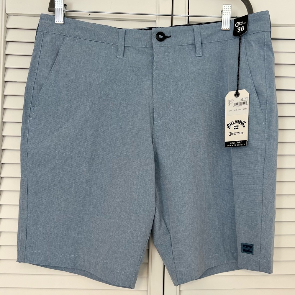 NWT Billabong Crossfire Submersibles Shorts Mid Length Size 36